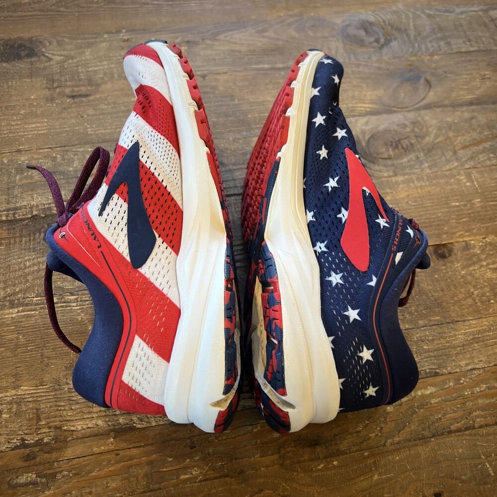 Brooks Launch 5 Victory USA Stars Stripes Womens 8.5 B Running Shoes Sneaker - Picture 5 of 12